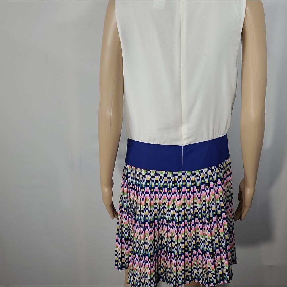 Esley Aztec Pleated Women's Pink & Blue Dress - Picture 8 of 11